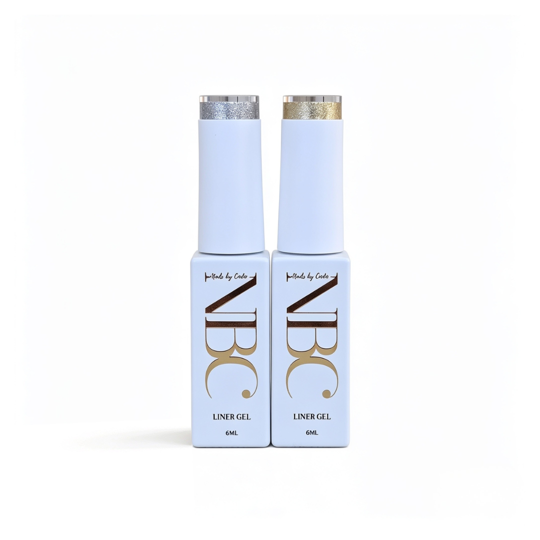 Liner Gel Glitter Gold & Glitter Silver Set