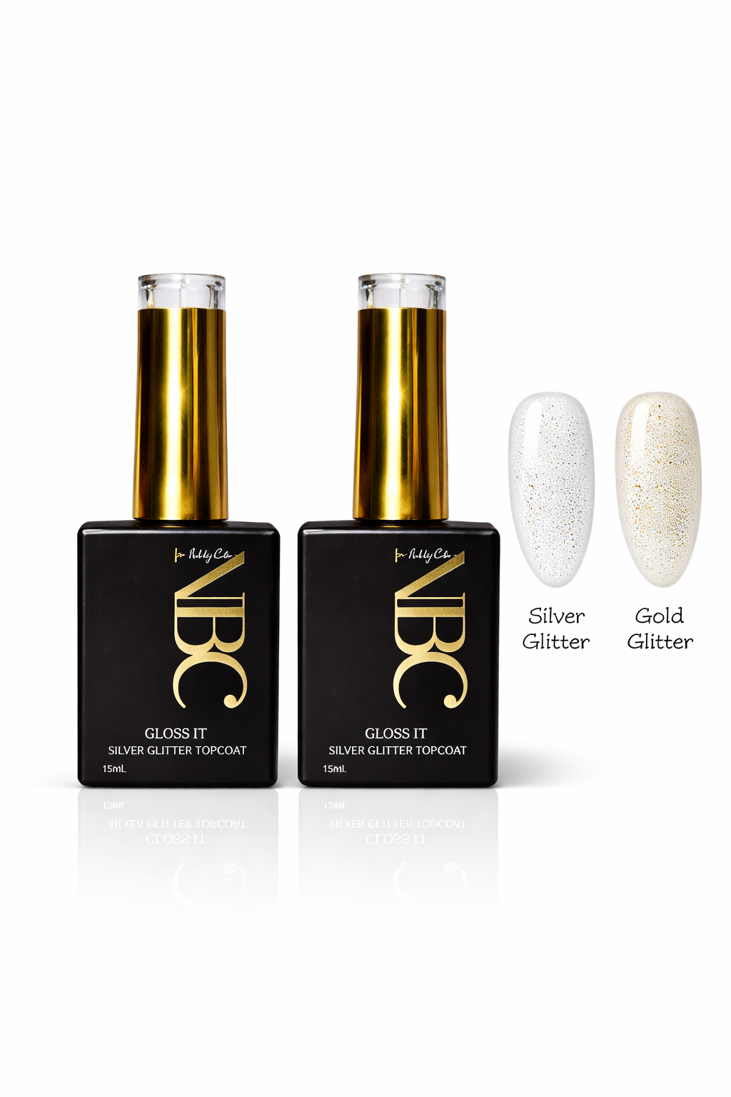 Gold & Silver Glitter Gloss It Top Coat DUO