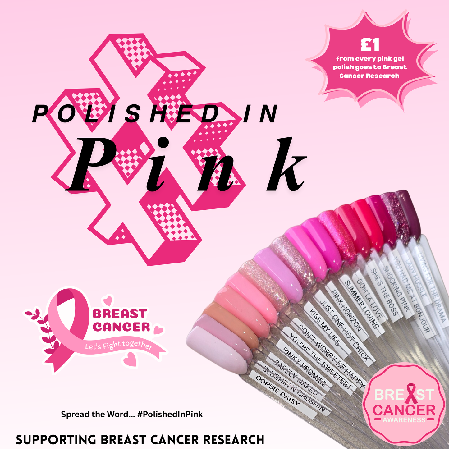 Polished in Pink – Breast Cancer Awareness