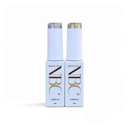 Liner Gel Glitter Gold & Glitter Silver Set
