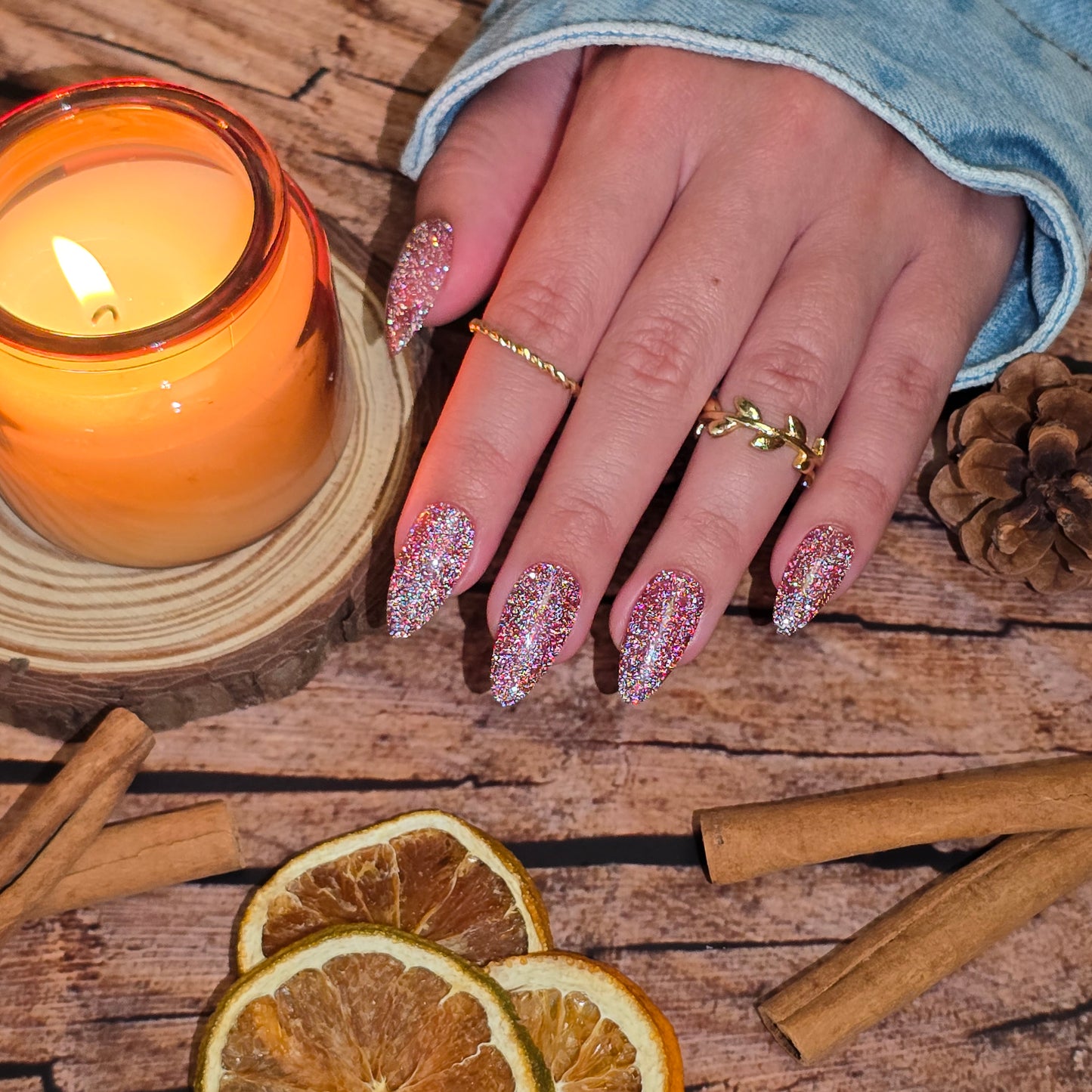 "Gel It Up" Gel Polish - Cinnamon Sparkle